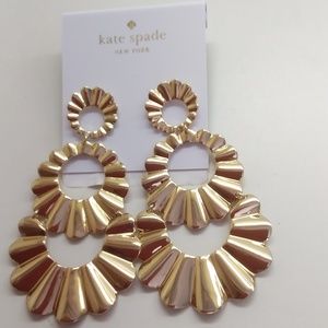 Kate Spade New Linear Gold Corrugated Earrings